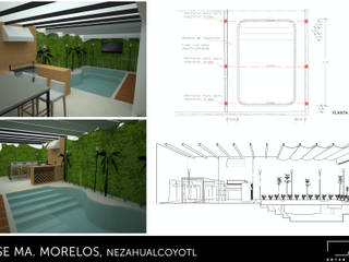 REMODELACION DE RESIDENCIA , GLIPHO arquitectura GLIPHO arquitectura Modern pool Wood-Plastic Composite