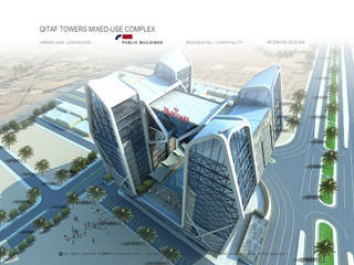 Qitaf Towers Mixed-use complex, MSK-architects MSK-architects Studio moderno