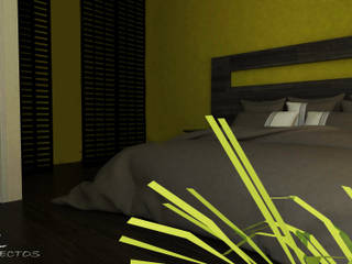 House TP, GT-R Arquitectos GT-R Arquitectos Modern style bedroom Concrete