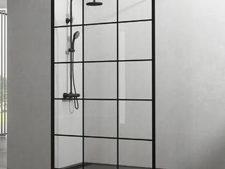 Mamparas de ducha Negras en Barcelona, TheBathPoint TheBathPoint Baños de estilo industrial Aluminio/Cinc