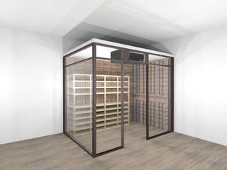 Wine Room Climatizzata, ShoWine ShoWine Bodegas de vino de estilo moderno Vidrio