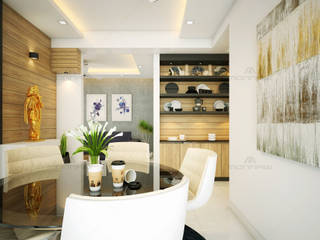 Modern Style Interior Design, Monnaie Interiors Pvt Ltd Monnaie Interiors Pvt Ltd Ruang Makan Modern