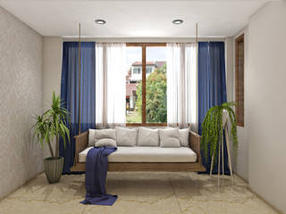 Seating, Paimaish Paimaish Minimalistischer Flur, Diele & Treppenhaus Massivholz Mehrfarbig