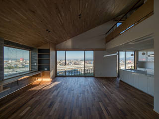 北林泉の家, 株式会社エキップ 株式会社エキップ Modern Living Room Solid Wood Wood effect