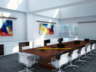 Corporate Interiors, Kori Interiors Kori Interiors Minimalist study/office White