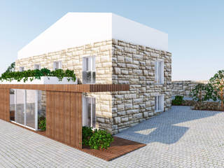 vila franca, Qiarq . arquitectura+design Qiarq . arquitectura+design Kır evi Granit