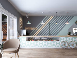 Milano Gelato Parlor, Studio Gritt Studio Gritt Commercial spaces Concrete Multicolored
