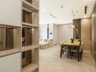 Thi công nội thất phong cách hiện đại trong căn hộ Vinhomes Golden River, ICON INTERIOR ICON INTERIOR Modern Living Room