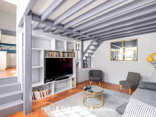 Rénovation d'une maison à Saint Germain en Laye, KOKOUNA KOKOUNA Modern living room