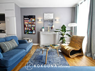 Rénovation totale d’une maison de ville de trois étages, KOKOUNA KOKOUNA Livings modernos: Ideas, imágenes y decoración