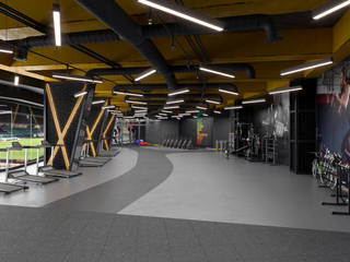 Fitness Salonu, Dündar Design - Mimari Görselleştirme Dündar Design - Mimari Görselleştirme Moderner Fitnessraum
