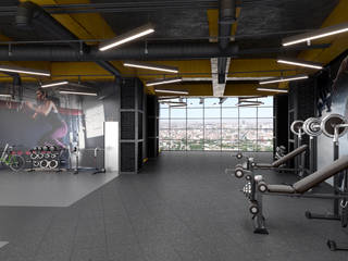 Fitness Salonu, Dündar Design - Mimari Görselleştirme Dündar Design - Mimari Görselleştirme Modern Gym