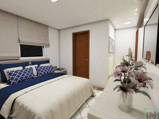 Apartamento de Casal, INOVE ARQUITETURA INOVE ARQUITETURA Modern style bedroom