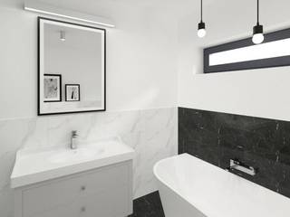 Nowoczesne łazienki z sauną, Mleczko architektura Mleczko architektura Baños de estilo moderno
