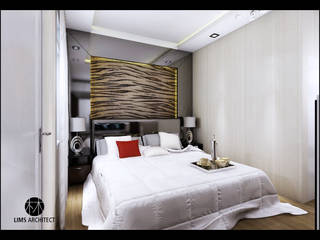 J Permai Interior, Lims Architect Lims Architect Phòng ngủ phong cách tối giản
