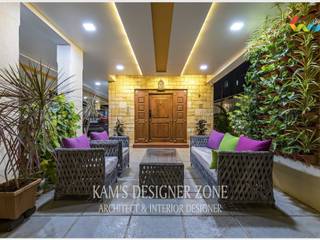 Bungalow Interior Design of Mr. Rahul Jadhav, KAMS DESIGNER ZONE KAMS DESIGNER ZONE Коридор, прихожая и лестница в стиле кантри