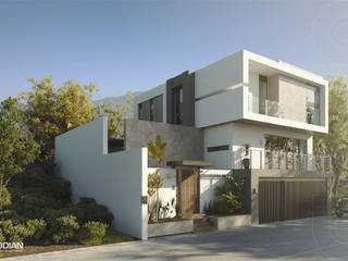 Proyecto Cumbres, CODIAN CONSTRUCTORA CODIAN CONSTRUCTORA Дома в стиле минимализм Белый