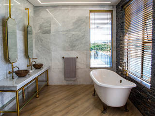 House Ebenezer: A Measure Of Texture , AB DESIGN AB DESIGN Phòng tắm phong cách tối giản