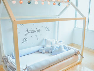 La cama de Jacobo, Monica Saravia Monica Saravia Minimalistische Schlafzimmer Holz Weiß