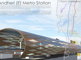 MMRDA Andheri Metro Design for Line7, Studio EMERGENCE Studio EMERGENCE Espaços comerciais