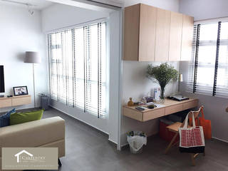 Minimalist with a Scandinavian twist, Singapore Carpentry Interior Design Pte Ltd Singapore Carpentry Interior Design Pte Ltd Minimalist living room