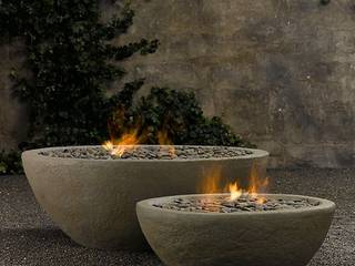 Fire Bowls para exteriores a Gas. , Grupo Cinco Chimeneas Grupo Cinco Chimeneas 露臺 水泥 Grey
