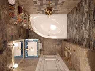 Дизайн ванной комнаты в квартире по ул. Дальняя, г.Краснодар, Студия интерьерного дизайна happy.design Студия интерьерного дизайна happy.design Bathroom
