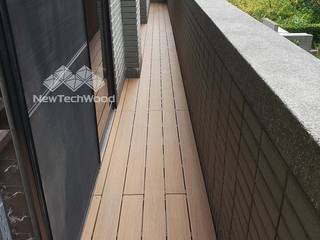 內湖─露臺空間, 新綠境實業有限公司 新綠境實業有限公司 Asian style balcony, veranda & terrace Wood-Plastic Composite Wood effect