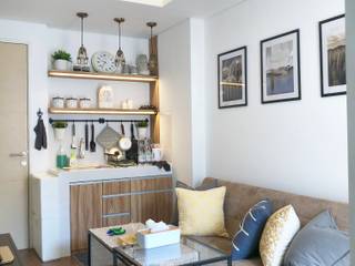 MARCHOME Cozy 2BR Apartment, March Atelier March Atelier Dapur Minimalis Kayu Wood effect