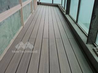 淡水─海帝溫泉社區, 新綠境實業有限公司 新綠境實業有限公司 Scandinavische balkons, veranda's en terrassen Houtcomposiet Hout