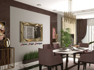 تصميم فراغ معيشة وطعام, AmiraNayelDesigns AmiraNayelDesigns Salle à manger moderne