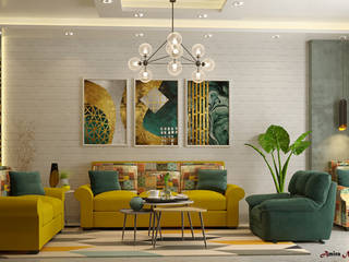 تصميم فراغ معيشة وطعام, AmiraNayelDesigns AmiraNayelDesigns Modern Living Room