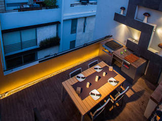 Residencia Polanco, MAGIA ARQUITECTONICA MAGIA ARQUITECTONICA ミニマルデザインの テラス