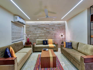 Maruti Nandan Villa, DE Tales - Design Stories DE Tales - Design Stories Modern living room