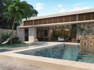 VILLAS GEMELAS TULUM, Carlos Gallego Carlos Gallego منزل عائلي صغير