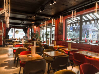 Rénovation complète d'un Café - Restaurant, Créateurs d'Interieur Créateurs d'Interieur Commercial spaces