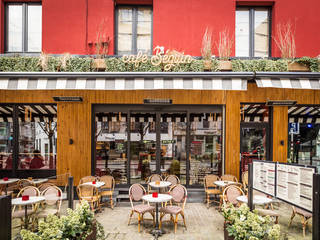 Rénovation complète d'un Café - Restaurant, Créateurs d'Interieur Créateurs d'Interieur Powierzchnie handlowe