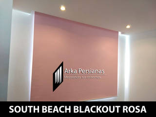 Enrollables Blackout Rosa, Arka Persianas Arka Persianas 모던스타일 침실