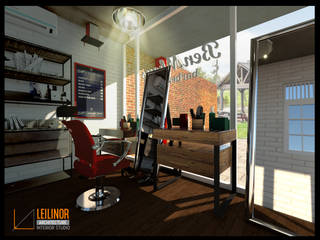 Barbershop, CV Leilinor Architect CV Leilinor Architect ห้องทำงาน/อ่านหนังสือ