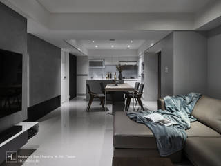 暗色調並帶有沈穩寧靜氛圍的住家設計, SECONDstudio SECONDstudio Modern Living Room