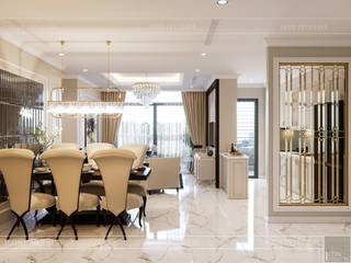 Phong cách Tân Cổ Điển trong thiết kế nội thất căn hộ Vinhomes , ICON INTERIOR ICON INTERIOR Classic style dining room