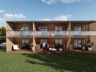 Modelo | T3 Duplex 304m², Discovercasa | Casas de Madeira & Modulares Discovercasa | Casas de Madeira & Modulares منزل خشبي خشب Brown