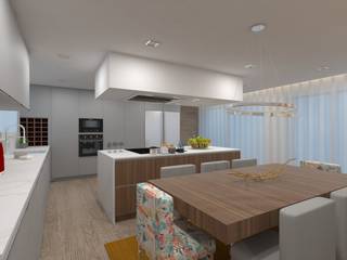 Projeto de decoração de cozinha e sala de estar, Versatilis Inovação Design Versatilis Inovação Design