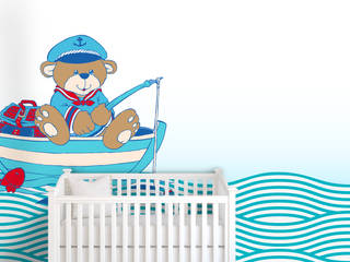 Collezione Bear il marinaio, PIXIE progetti e prodotti PIXIE progetti e prodotti 클래식스타일 벽지 & 바닥