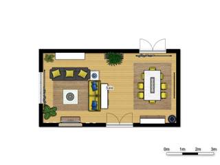Sala de estar e de refeiçao, Ana Aguiar - Decoração de Interiores e Home Staging Ana Aguiar - Decoração de Interiores e Home Staging