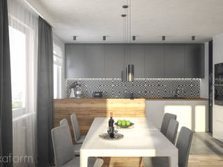 Mieszkanie 70 m2, hexaform - projektowanie wnętrz hexaform - projektowanie wnętrz Moderne Küchen