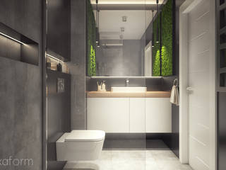 Mieszkanie 60 m2, hexaform - projektowanie wnętrz hexaform - projektowanie wnętrz Minimalist bathroom