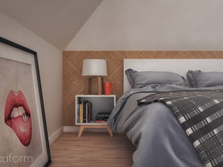 Projekt domu, hexaform - projektowanie wnętrz hexaform - projektowanie wnętrz Scandinavian style bedroom