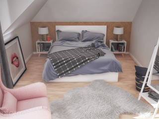 Projekt domu, hexaform hexaform Спальня в скандинавском стиле