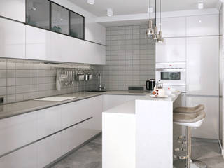 Квартира-студия в современном стиле, "PRimeART" 'PRimeART' Built-in kitchens